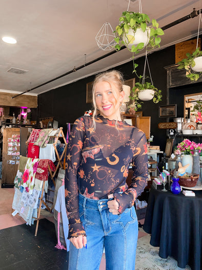 Sheer Cowgirl Top