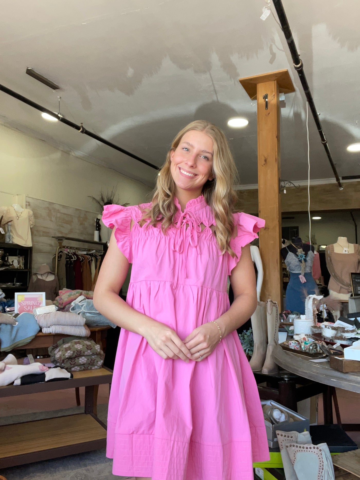pink boutique sale dresses Layton Dress - Pink