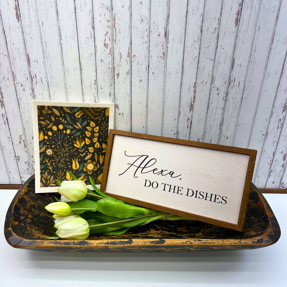 Golden Spring Flowers Swedish Dishcloths - Spring Decor