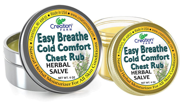 Easy Breathe Cold Comfort Chest Rub - Herbal Balm from Creation Farm