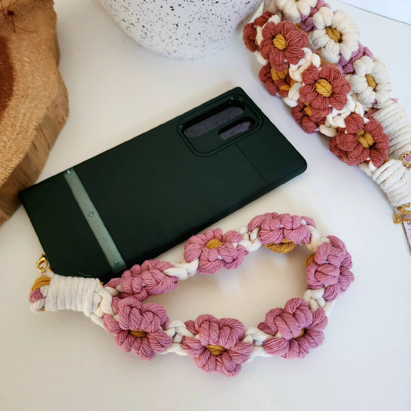 Daisy Flowers Phone Wristlet / Lanyard for Women