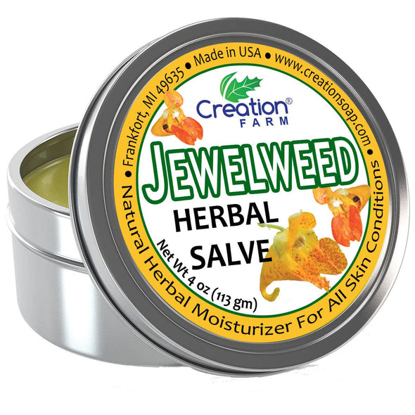 Jewelweed Herbal Salve Tin 4 oz - Itchy Rashes, Red Patchy S