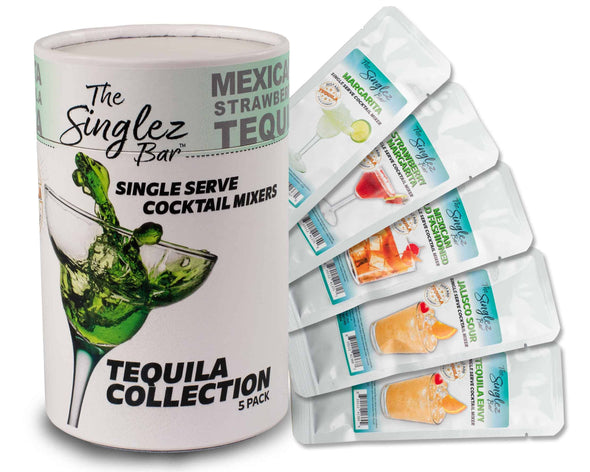 Singlez Bar Tequila Collection- 5-Pack Single Serve Mixers