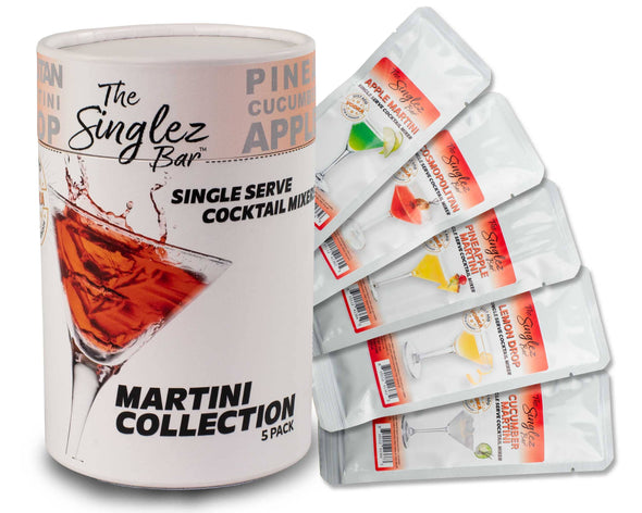 Singlez Bar Martini Collection- 5-Pack Single Serve Mixers