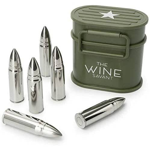 Whiskey Stones Ammunition Box Bullets Stainless Steel - Set