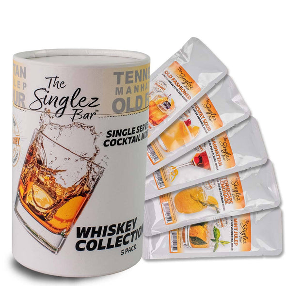 Singlez Bar Whiskey Collection- 5-Pack Single Serve Mixers
