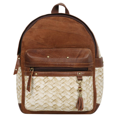 Chevron Leather Backpack