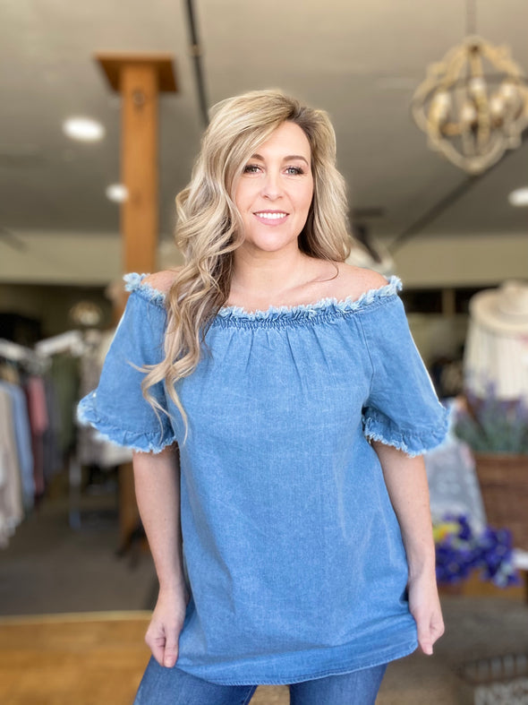 Country Girl Top-Tops-Adorned on Gold-Paola, Kansas Women's Boutique