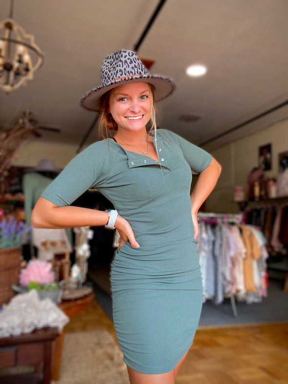 Green with Envy Dress-Dresses-Adorned on Gold-Paola, Kansas Women's Boutique